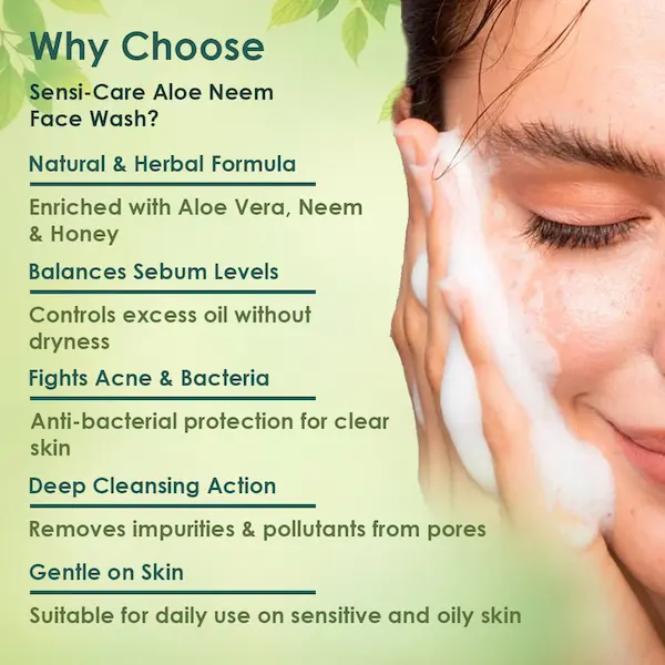 anti-bacterial aloe face wash