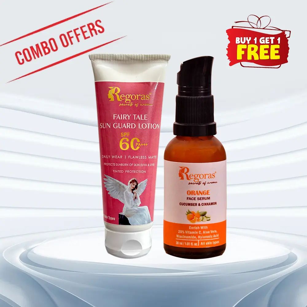 Sun Guard Lotion and Orange Face Serum Combo