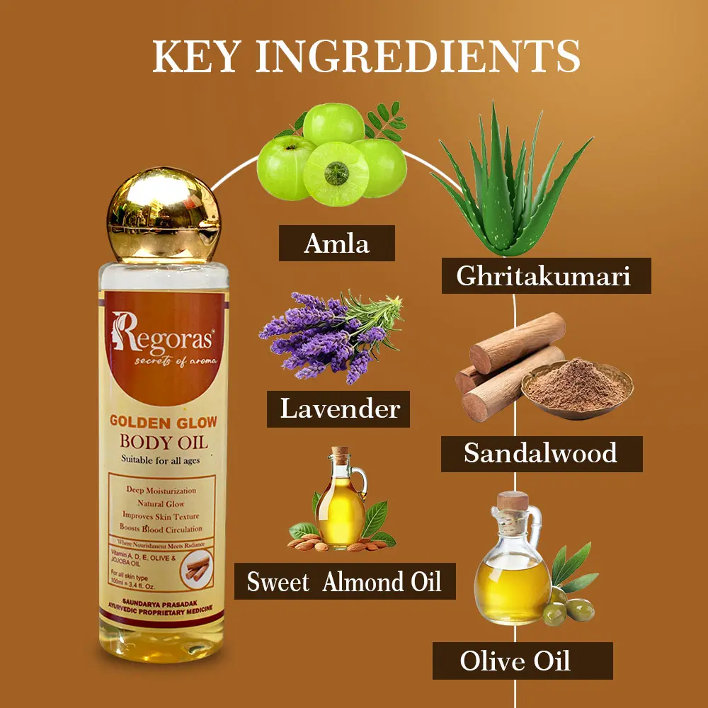 Golden Glow Body Oil – Best Quality Herbal Body Oil - Image 2