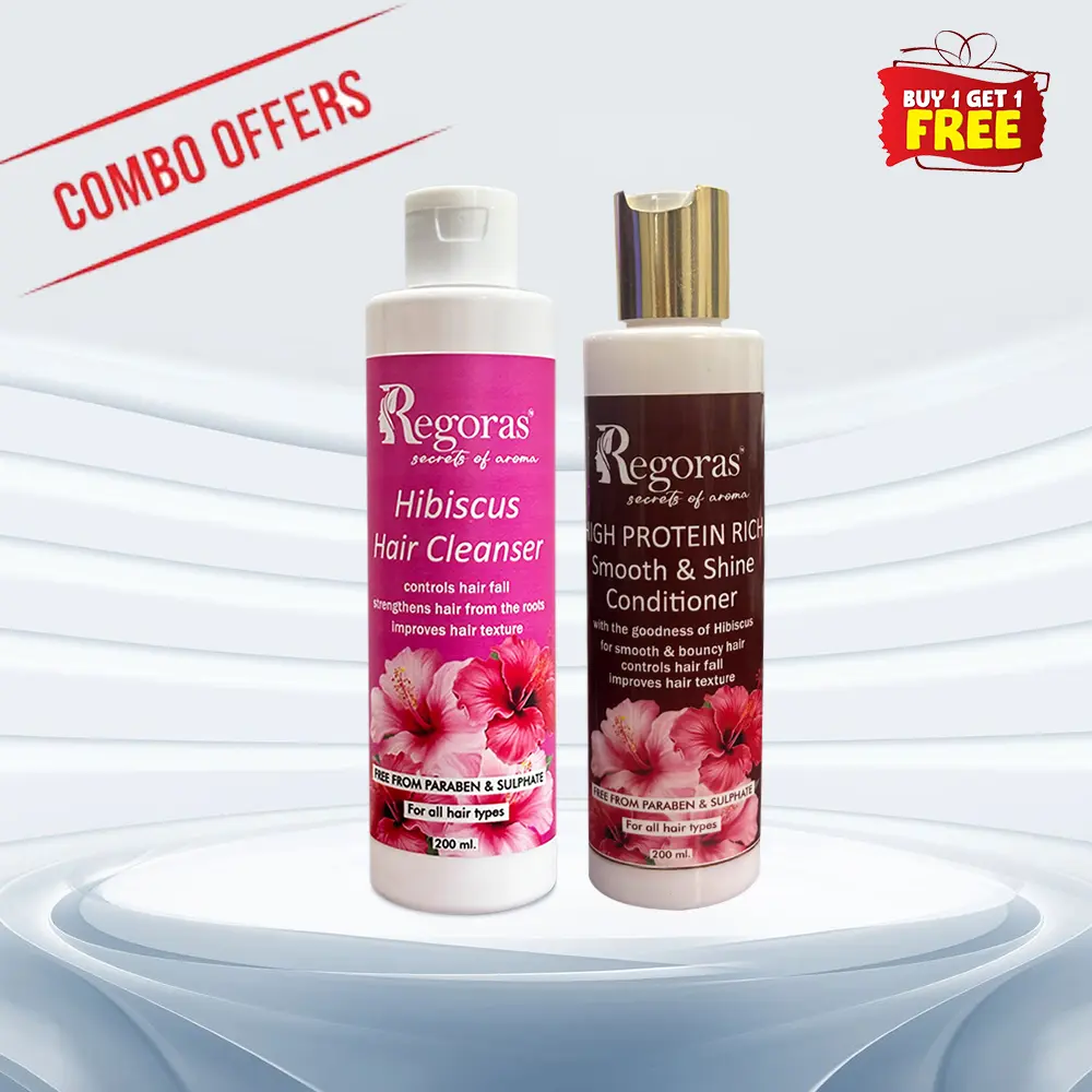 Hibiscus Hair Cleanser and High Protein Conditioner Combo
