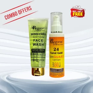 Sun Guard Lotion and Aloe Neem Face Wash Combo
