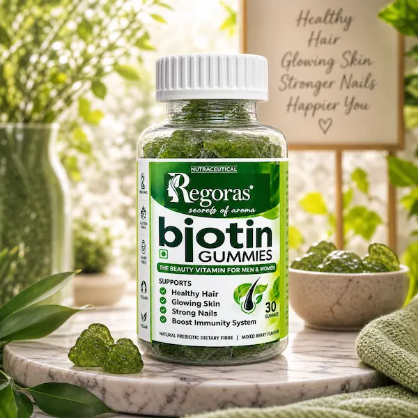 Regoras biotin gummies for hair, skin and nails, 30 count mixed berry pack