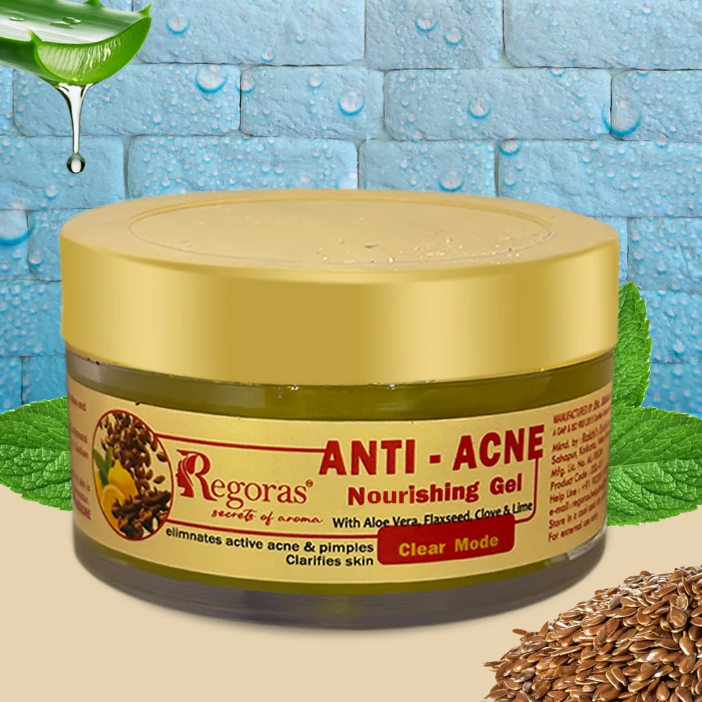 Anti-Acne Gel or Pimple Removal Gel with Neem and Aloe Vera